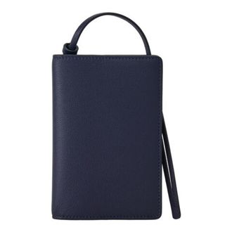 Ferragamo Logo Stamp Leather Passport Holder