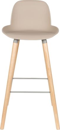 Zuiver Design Barstuhl Albert Kuip, Sitzhöhe 75 cm - Taupe/Natural