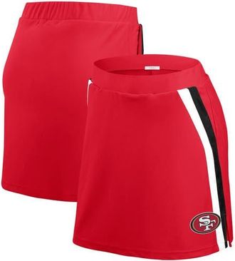 WEAR by Erin Andrews Womens WEAR by Erin Andrews Scarlet San Francisco 49ers Stripe Skort at Nordstrom, Size Large