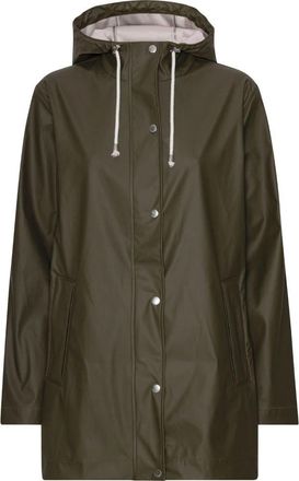 Ilse Jacobsen Stijlvolle regenjas - Army - Dames - Regenjassen - Groen - XL - Katoen - Jassen