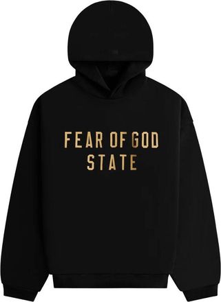 Fear of God SS25 Fleece Hoodie Black Yellow 192BT246250F