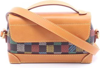Louis Vuitton Brown Multi-Color Coated Canvas Leather Handbag Shoulder Bag (Pre-Owned)