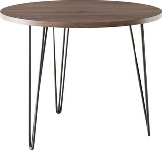 OEM Mesa Redonda Mika &Oslash;90 Cm Para Cocina, Sal&oacute;n, Comedor, Roble Chocolate