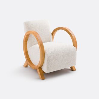 La Redoute Interieurs Vintage fauteuil van boucl&eacute; Berti