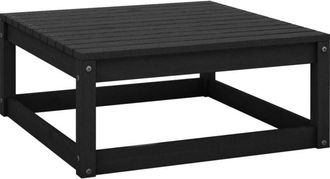 vidaXL Poggiapiedi da Giardino 70x70x30 cm Nero Legno Massello di Pino - Vidaxl