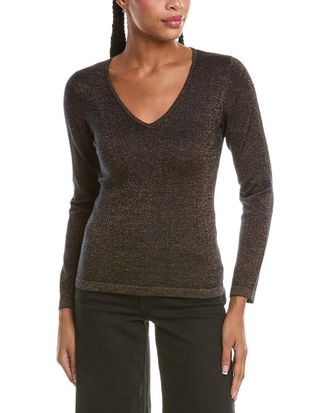 N.Peal N. PEAL Imogen V-Neck Cashmere-Blend Sweater