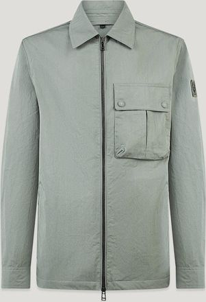 Belstaff Mens Belstaff Drome Mens Overshirt - Sage Green - Size: 42/Regular