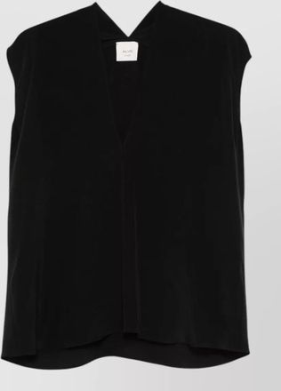 Alysi silk v-neck sleeveless blouse