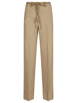 Mason's Straight-Fit Chino Trousers With Woven Belt Detail