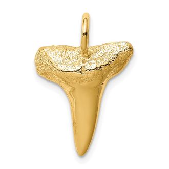 Diamond2Deal 14k Yellow Gold Shark Tooth Pendant