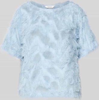 Selected Relaxed Fit Bluse mit Fransen Modell MYLINE in Hellblau, Gr&ouml;&szlig;e 40