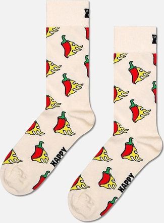 Happy Socks Mens HAPPY SOCKS Hot Chili Socks, White - Tan