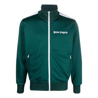 Palm Angels SS23 Classic Track Jacket Green White PMBD001C99FAB0045501