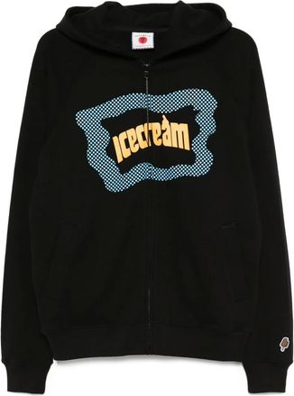 Icecream Felpa con cappuccio e logo - Nero
