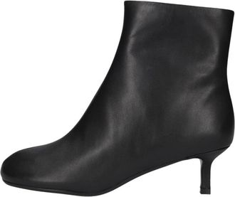 Toral Shoes Maggie Enkellaarsjes - Dames - Laarzen met Hak - Zwart - 38 EU - Leer - Schoenen