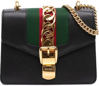 Gucci Pre-owned Cross Body Bags, female, Black, Size: ONE SIZE Pre-owned Shoulder Bag with Chain