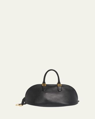 Balenciaga Bolero Medium Leather Bowling Bag