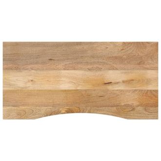 Berkfield Home Desk Top with Curve 140x60x2.5 cm Solid Wood Rough Mango in Brown