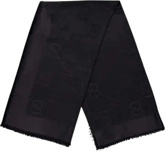 Gucci Sjaal Atarest 140x 140 - Dames - Zijden sjaals - Zwart - ONE Size - Wol - Accessoires