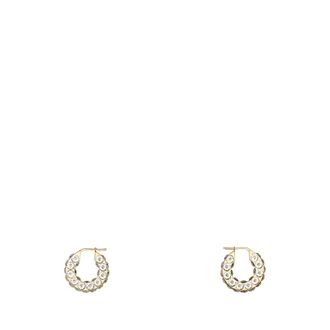 Amina Muaddi Earrings, female, Yellow, Size: ONE SIZE Small Jaheel Hoop Earrings