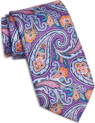 Nordstrom Paisley Silk Tie in Purple at Nordstrom