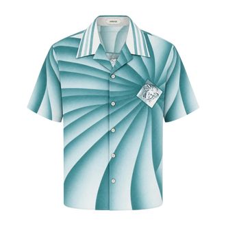 Versace Camisa de Manga Corta - Shirts - Hombre - Verde - L