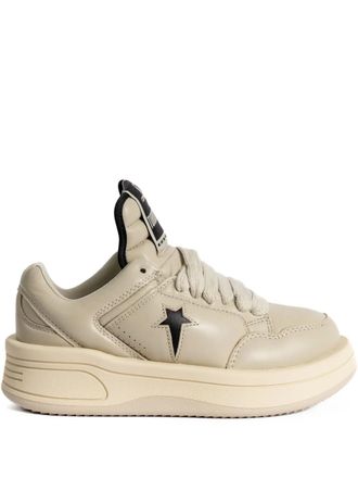 Converse Turbowpn OX star-embellished platform trainers - unisex - Rubber/Calf Leather/Calf Leather - 5.5 - Neutrals