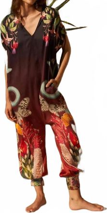 Carolina K Sera V-Neck Jumpsuit In Snake Butterfly