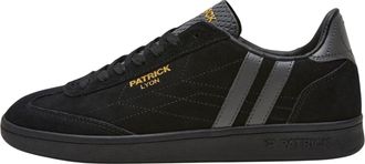 Patrick Mens Lyon Su&egrave;de Cupsole Sneakers (Zwart/Grijs)