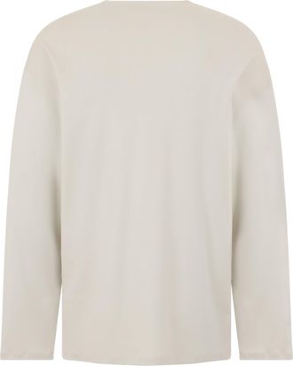 Christophe Lemaire Mens Long-Sleeve Shirt Cotton-Silk Beige T-Shirts And Polos