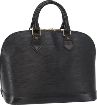 Louis Vuitton Alma Handbag Epi Leather Black Leather Handbag (Pre-Owned)