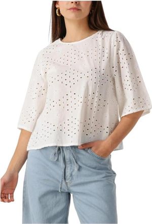 Modstr&ouml;m Witte Stijlvolle Top voor Vrouwen - Dames - Blouses - Wit - S - Overhemden