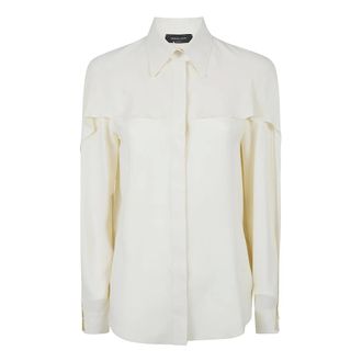 Fabiana Filippi Shirts, female, Yellow, Size: 2XS Crepe de Chine Shirt