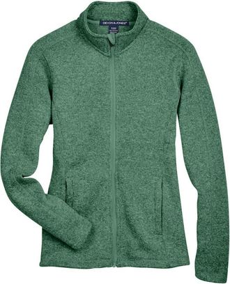 Devon & Jones Womens Bristol Full-Zip Sweater Fleece Jacket