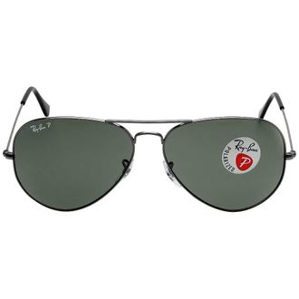 Ray-Ban Ray Ban Aviator Classic Polarized Green Classic G-15 Unisex Sunglasses RB3025 004/58 62