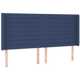 vidaXL Cabecero Con Orejas De Tela Azul 203x16x118/128 Cm Vidaxl