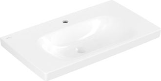 Villeroy & Boch Skyla - Lavabo 80x46 Cm, Sin Rebosadero, Orificio Para Grifer&iacute;a, Blanco Alpino 5a518101