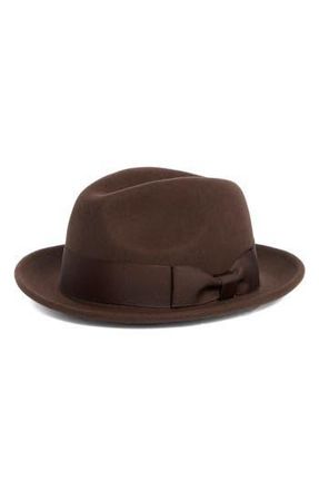 Hickey Freeman Wool Felt Fedora in Brown at Nordstrom Rack, Size Large/x-Large