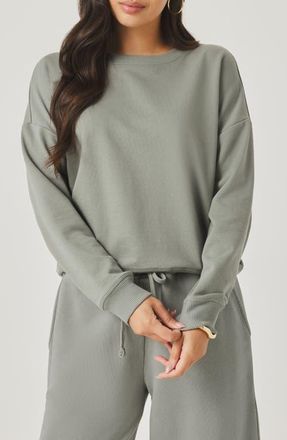 Splendid Greta Terry Sweatshirt in Eucalyptus Green at Nordstrom, Size X-Large