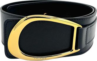Twinset Cintur&oacute;n Ancho de Piel - Accessories - Mujer - Negro - M