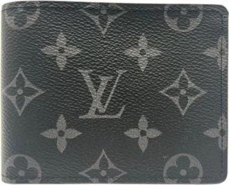 Louis Vuitton Pre-owned Monogram Eclipse Portemonnee (bi-fold) - Heren - Vintage Accessoires - Zwart - ONE Size - Leer - Vintage
