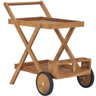 vidaXL Carrito Del T&eacute; De Madera Maciza De Teca Vidaxl