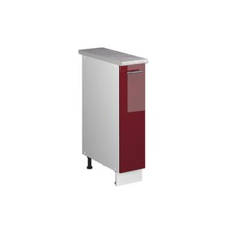 Vicco Mueble De Botica Fame-line, Rojo Burdeos Alto Brillo/blanco, 20 Cm, Et M&aacute;rmol, Vicco