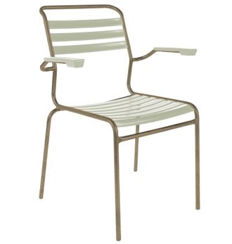 Schaffner L&auml;ttli-Stuhl S&auml;ntis mit Armlehnen Feuerverzinkt