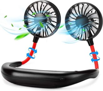 OEM Mini Ventilatore Da Collo Ricaricabile Tramite Usb Con Rotazione A 360 Gradi Per Uso Interno Ed Esterno - Crezuo