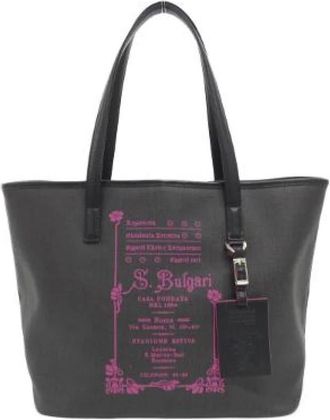 Bulgari Pre-owned Coated Canvas Handbag - Dames - Vintage Shopper - Zwart - ONE Size - Vintage