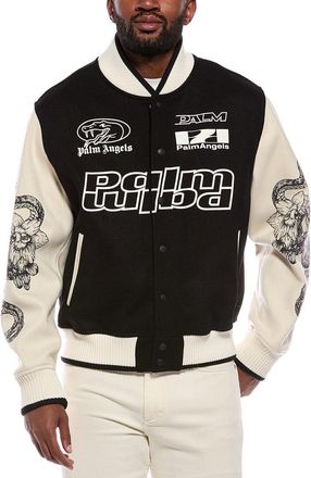Palm Angels Logo Wool-Blend Jacket