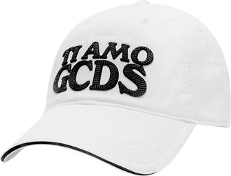 GCDS Ti Amo Baseballmuts - Dames - Petten - Wit - ONE Size - Katoen - Accessoires