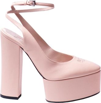 N&deg;21 Heels - Dames - Sandalen met hakken - Roze - 37 EU - Leer - Schoenen