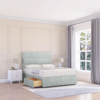 Sloomy Texas Naples Bed Set With No Drawers Mattress & 26 Headboard in Silver | Size: Small Single